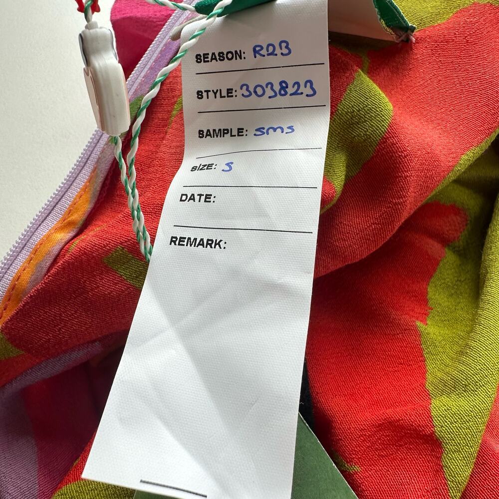 Farm Rio Colorful Leaves Cutout Midi Dress Small NWT - Picture 7 of 13